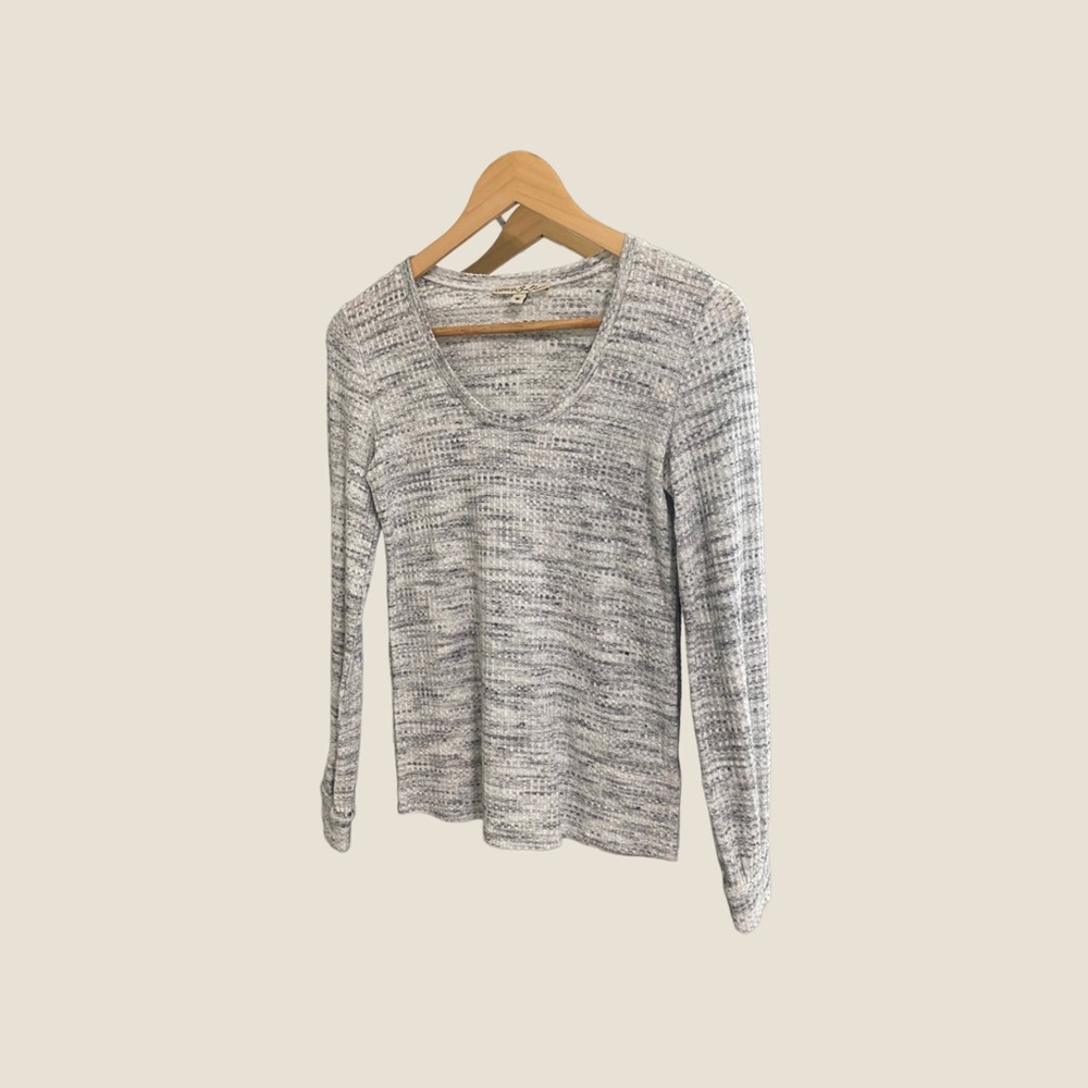 Express Top Grey Long Sleeve XS Blouse